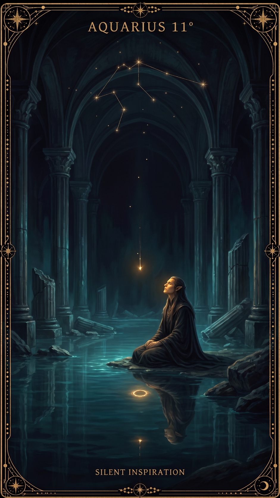 AQUARIUS 11° — During A Silent Hour, A Man Receives A New Inspiration Which May Change His Life