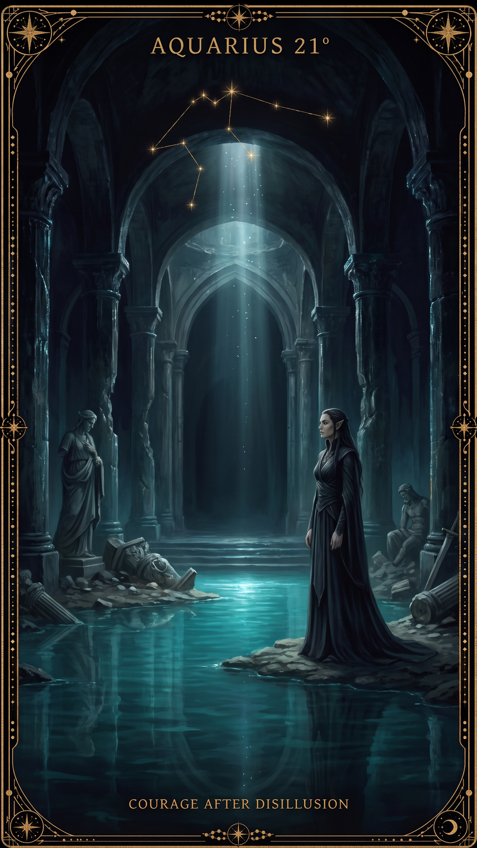 AQUARIUS 21° — A Woman Disappointed And Disillusioned, Courageously Facing A Seemingly Empty Life