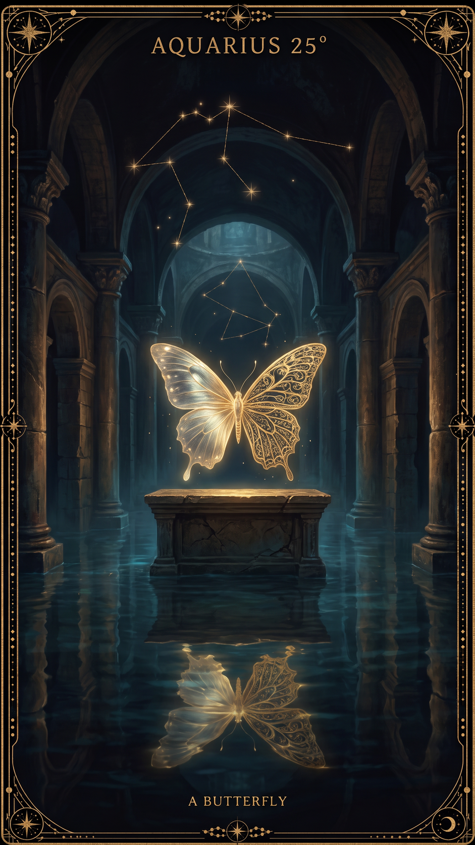 AQUARIUS 25° — A Butterfly With The Right Wing More Perfectly Formed
