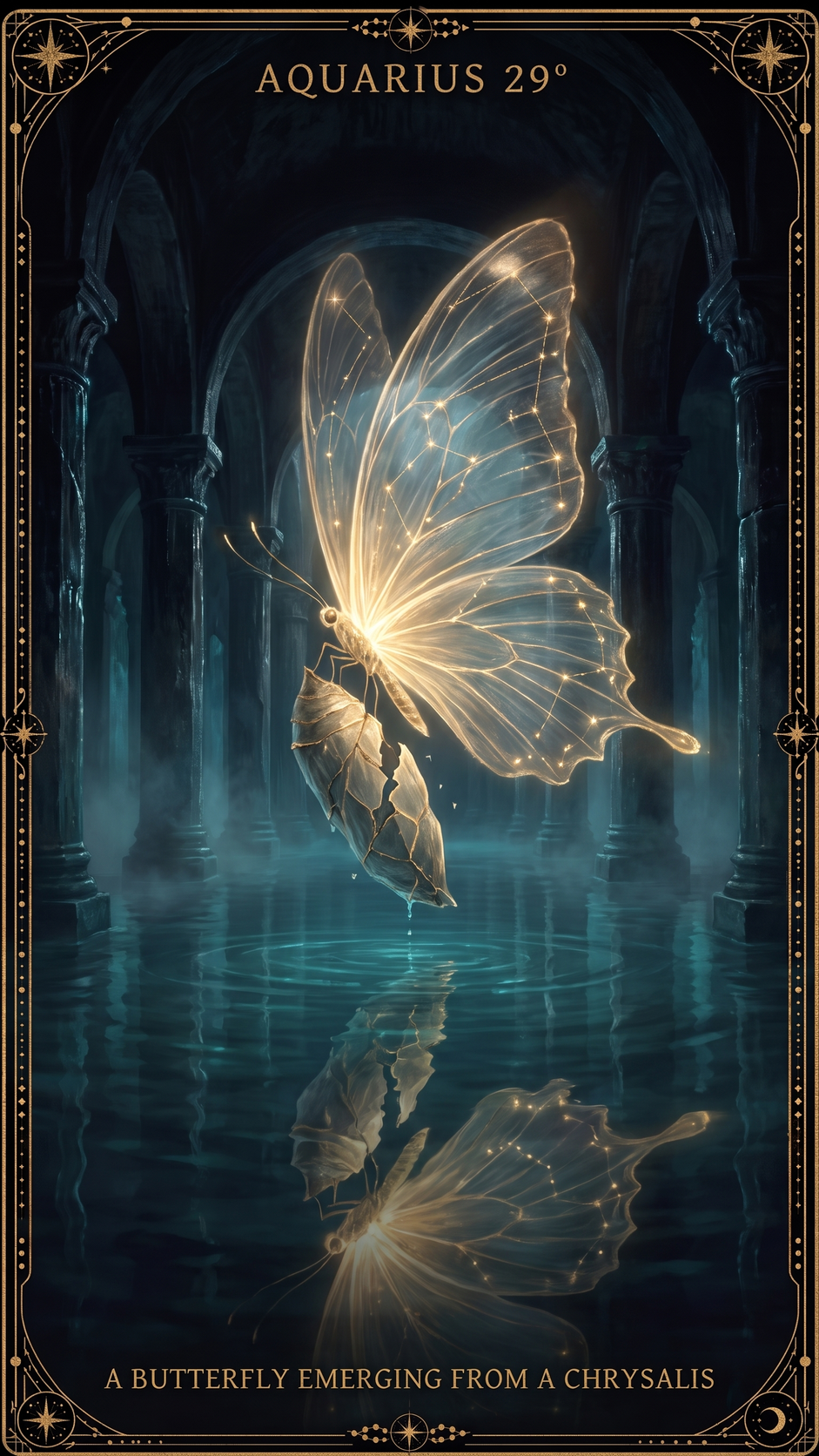 AQUARIUS 29° — A Butterfly Emerging from a Chrysalis