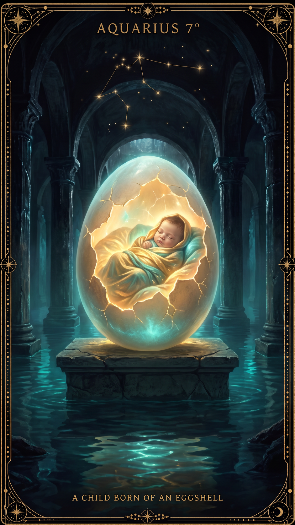 AQUARIUS 7° — A Child Born Of An Eggshell