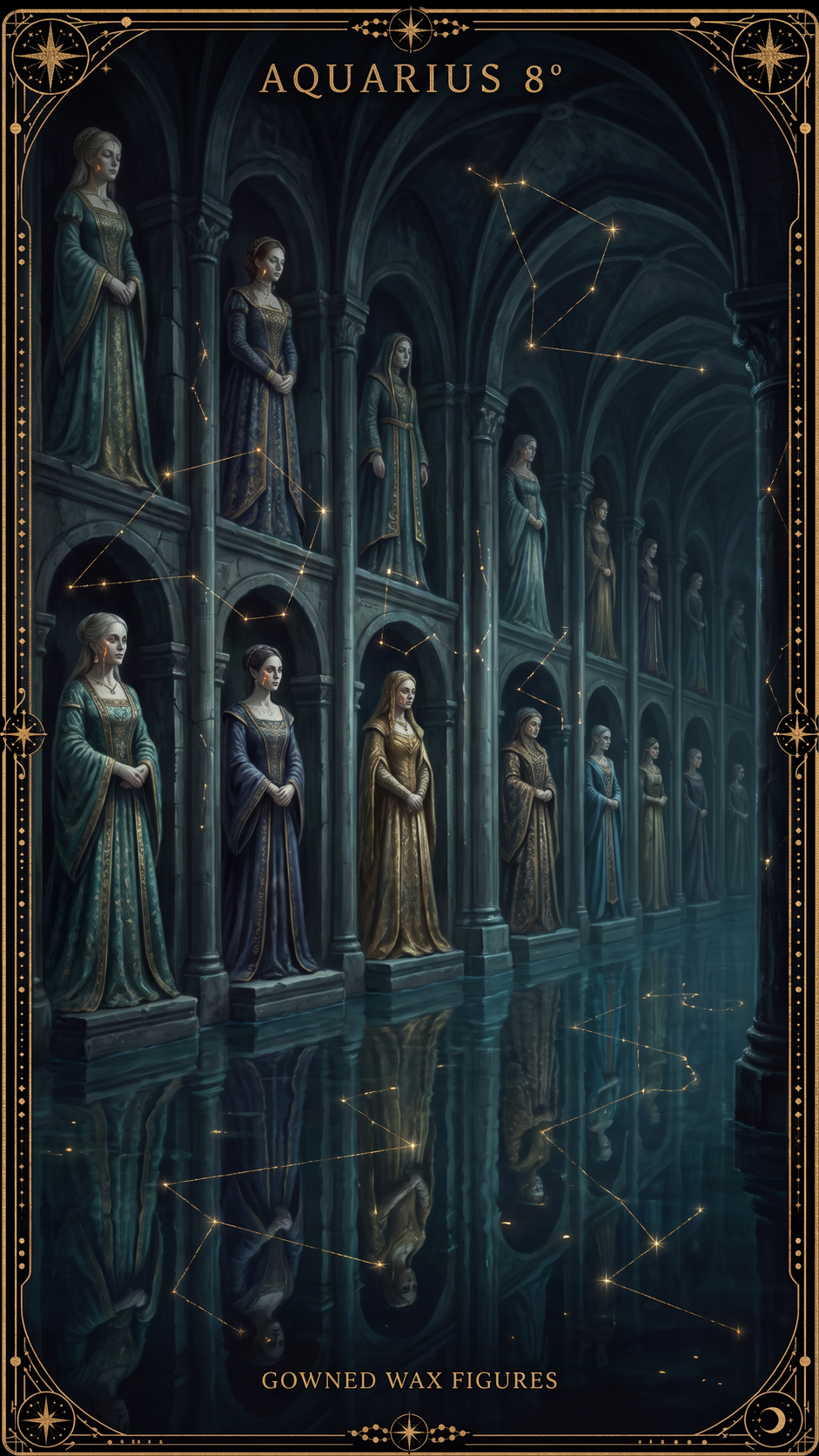 AQUARIUS 8° — Beautifully Gowned Wax Figures on Display