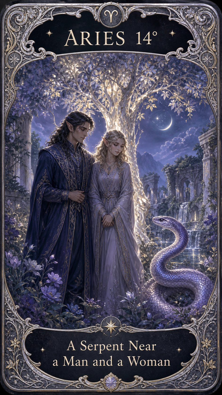 ARIES 14° — A Serpent Near a Man and a Woman
