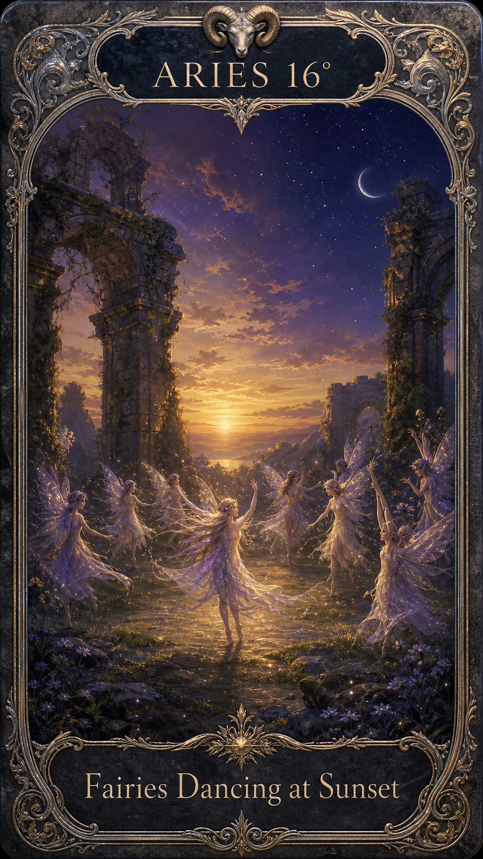 ARIES 16° — Fairies Dancing at Sunset