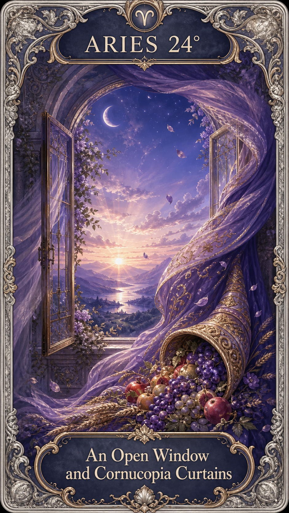 ARIES 24° — An Open Window and Cornucopia Curtains