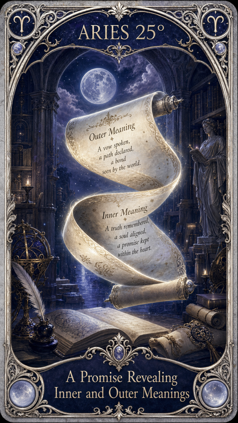ARIES 25° — A Promise Revealing Inner and Outer Meanings