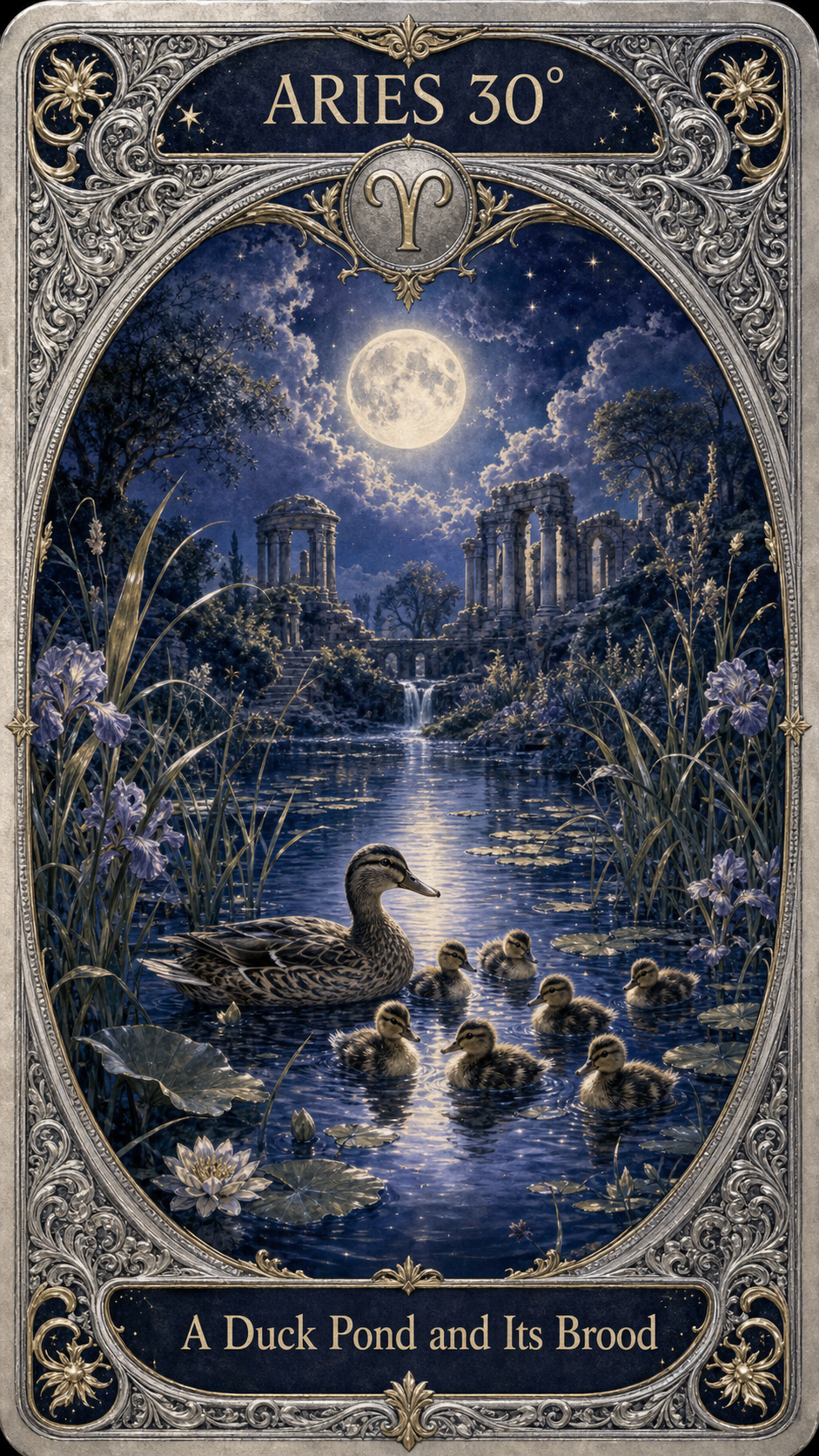 ARIES 30° — A Duck Pond and Its Brood