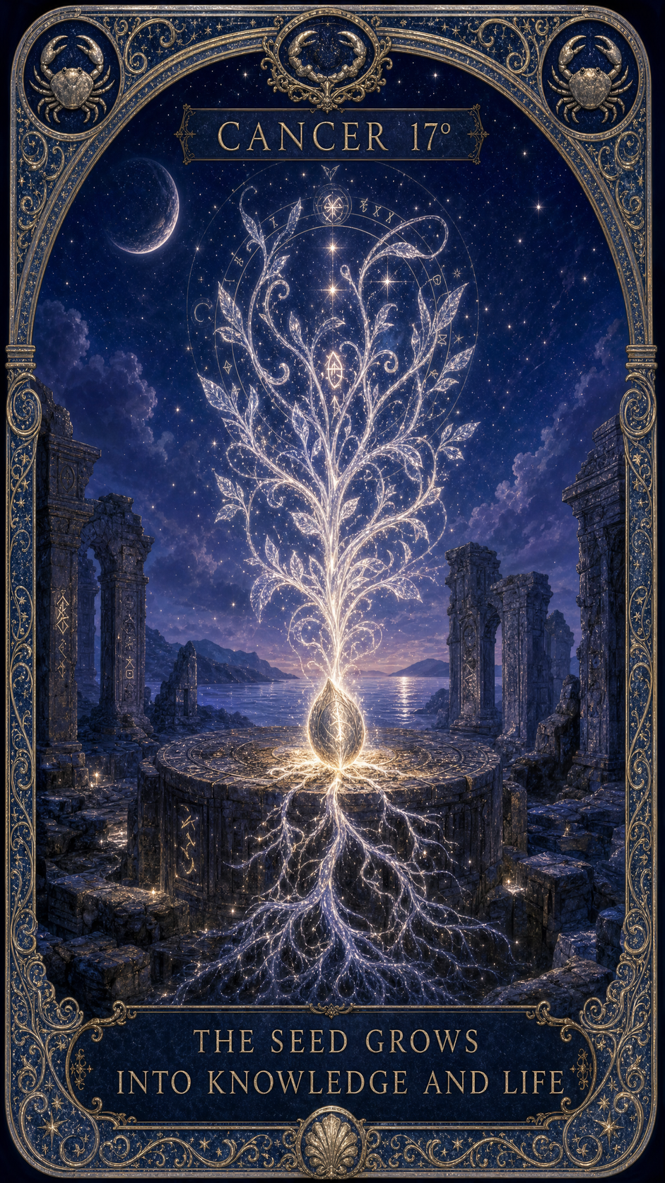 CANCER 17° — THE SEED GROWS INTO KNOWLEDGE AND LIFE