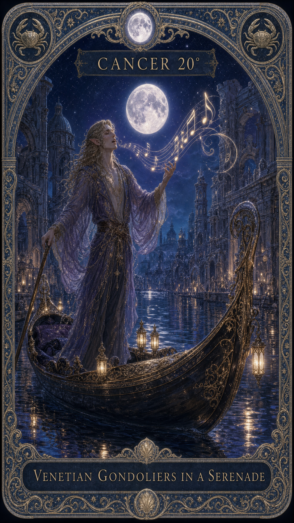 CANCER 20° — VENETIAN GONDOLIERS IN A SERENADE