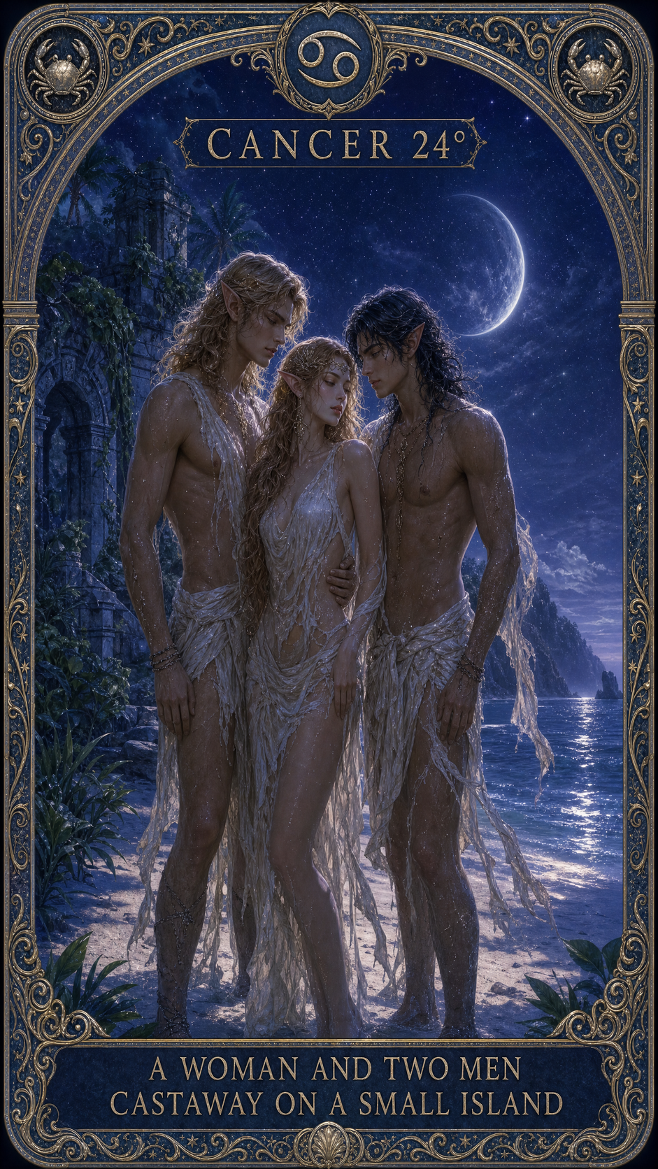 CANCER 24° — A WOMAN AND TWO MEN CASTAWAY ON A SMALL ISLAND OF THE SOUTH SEAS