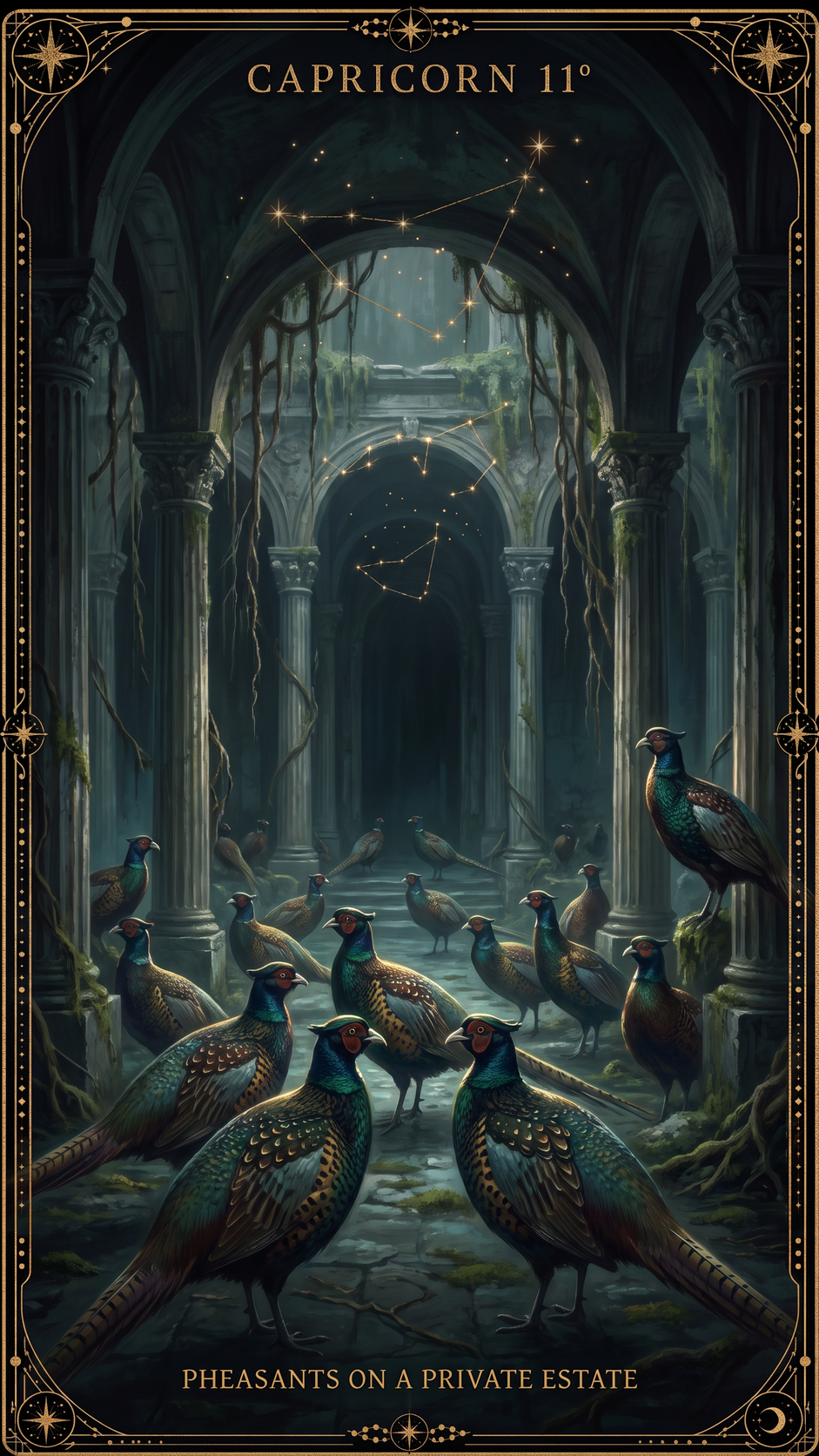 CAPRICORN 11° — A Large Group Of Pheasants On A Private Estate