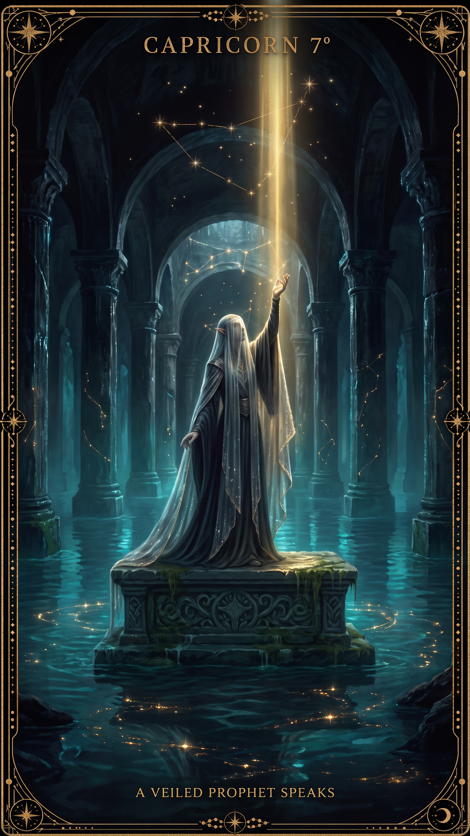 CAPRICORN 7° — A Veiled Prophet Speaks, Seized By The Power Of A God