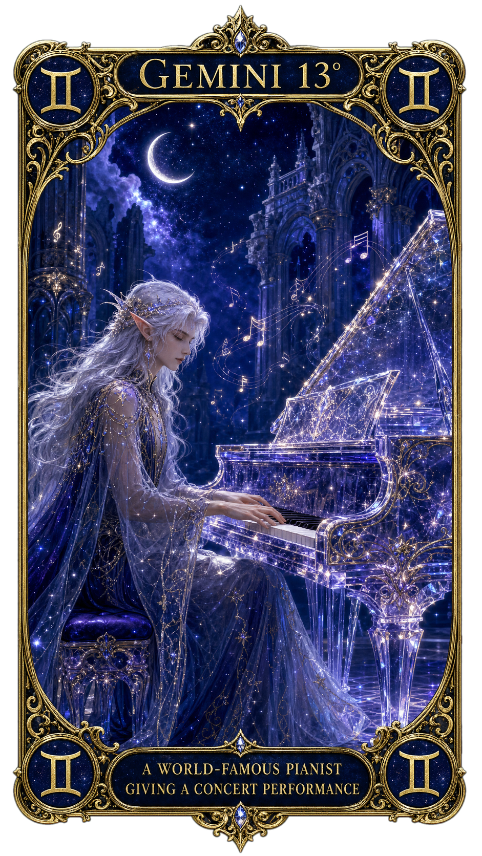 GEMINI 13° — A world-famous pianist giving a concert performance