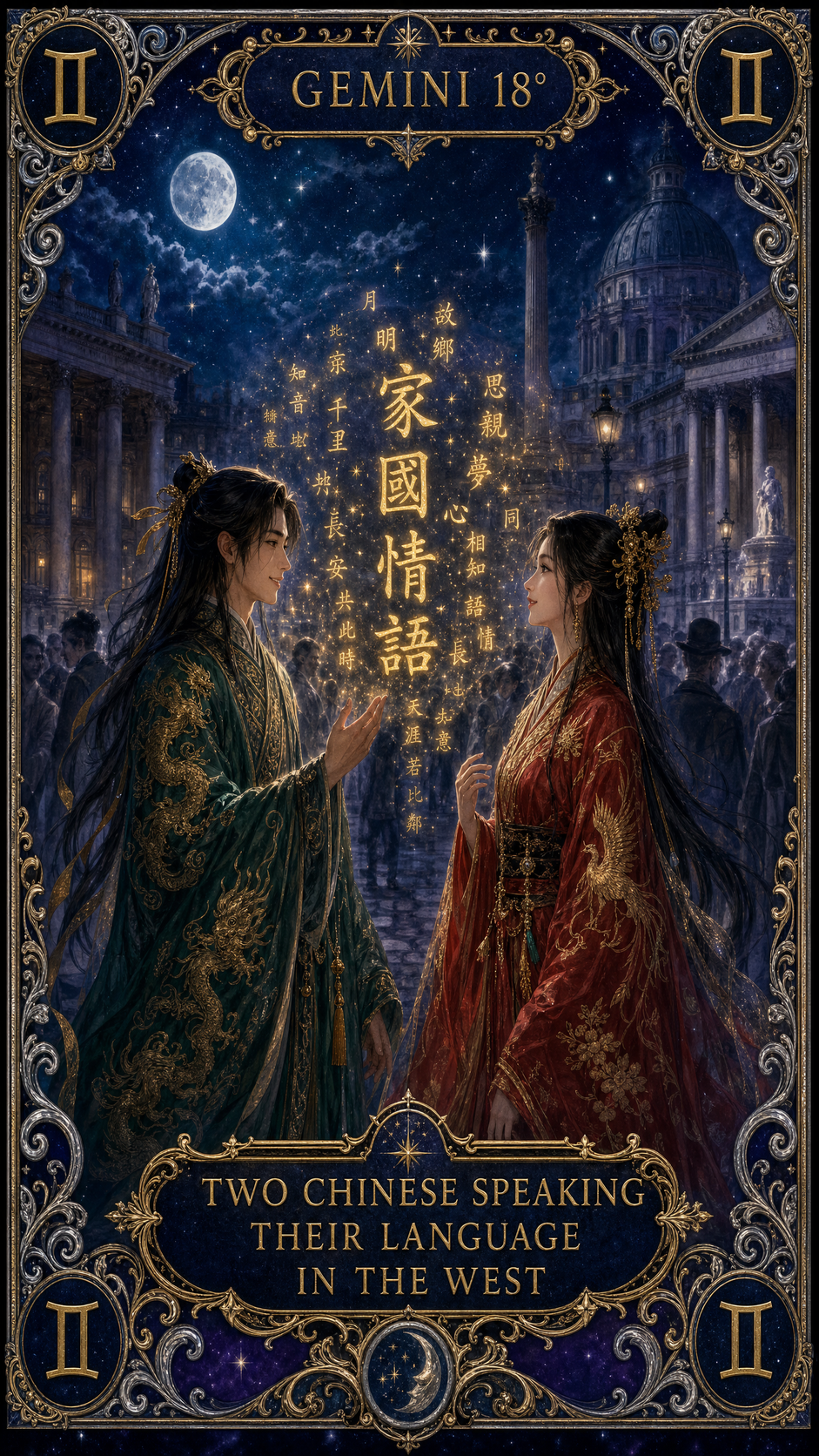 GEMINI 18° — Two Chinese Speaking Their Language In The West