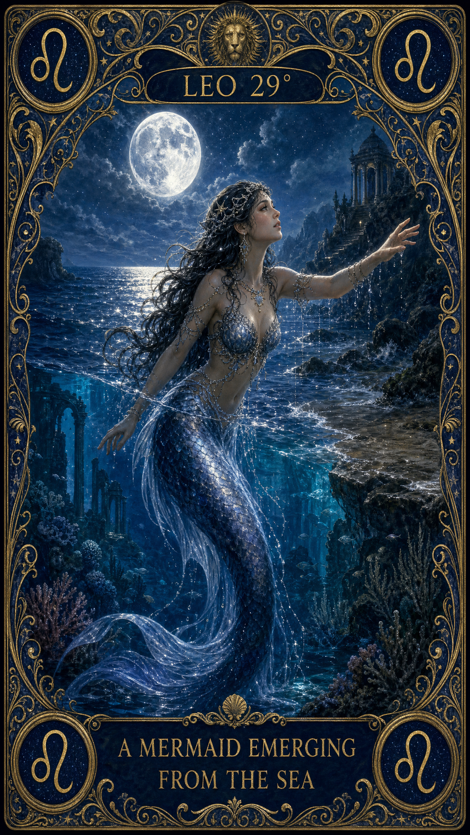 LEO 29° — A Mermaid Emerging From The Sea