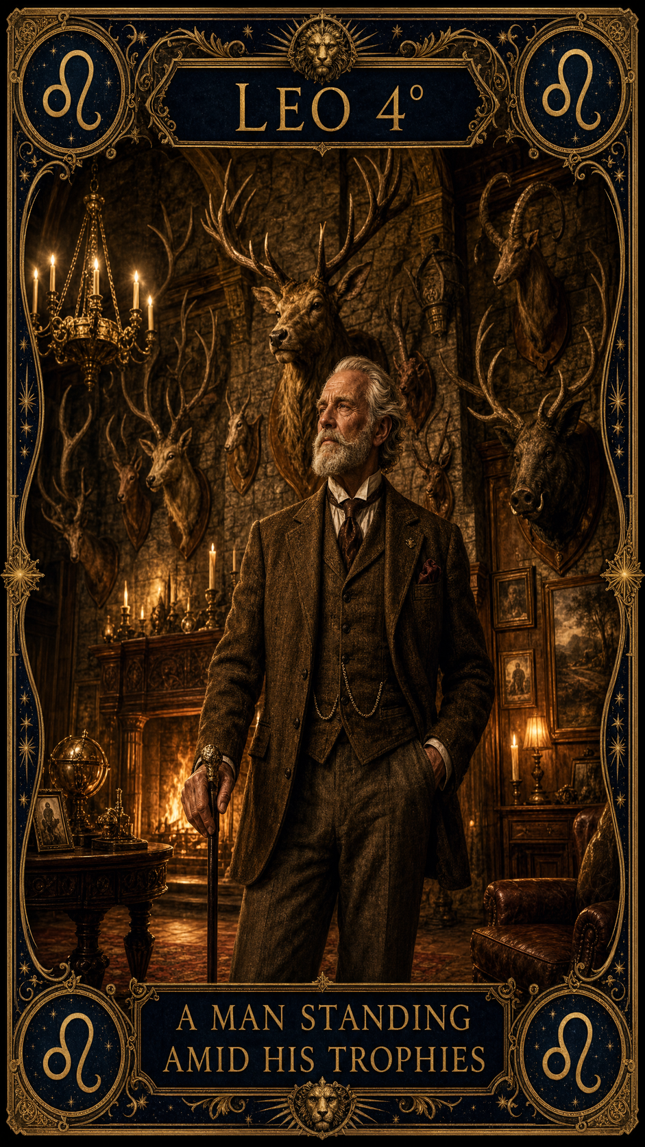 LEO 4° — A Man Standing Amid His Trophies