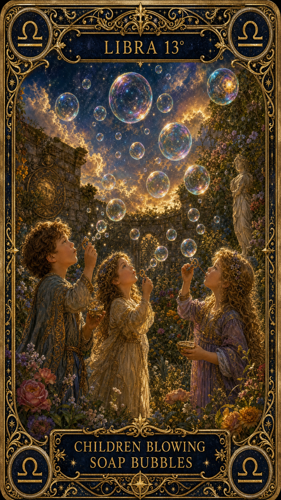 LIBRA 13° — Children Blowing Soap Bubbles