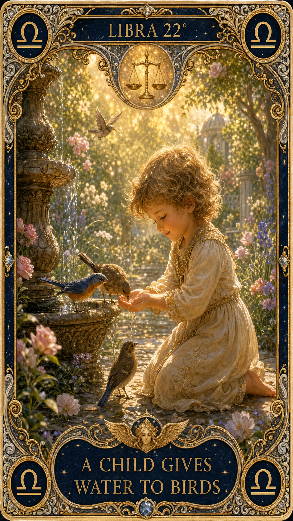 LIBRA 22° — A Child Gives Water To Birds