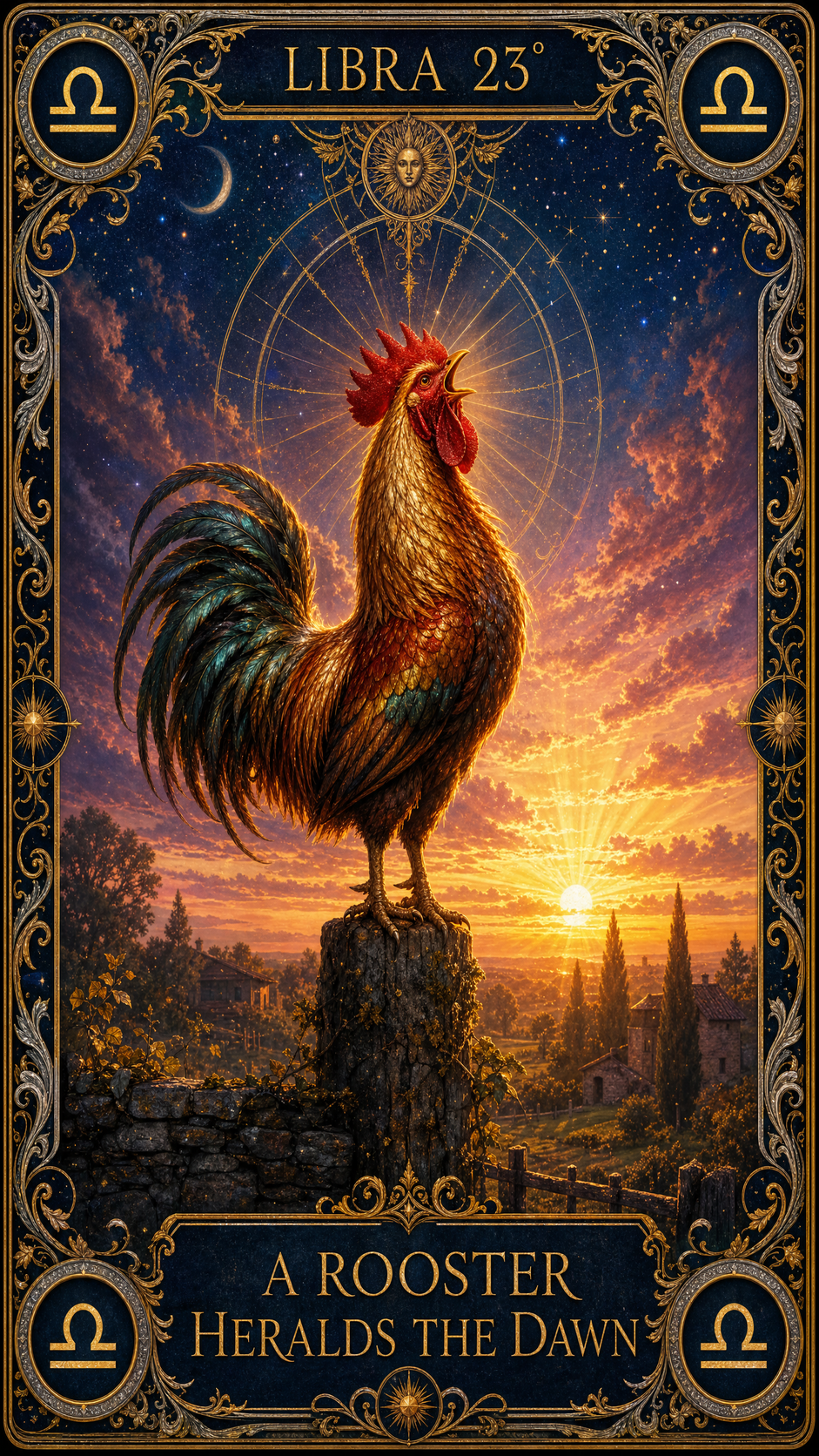 LIBRA 23° — A Rooster Heralds The Dawn