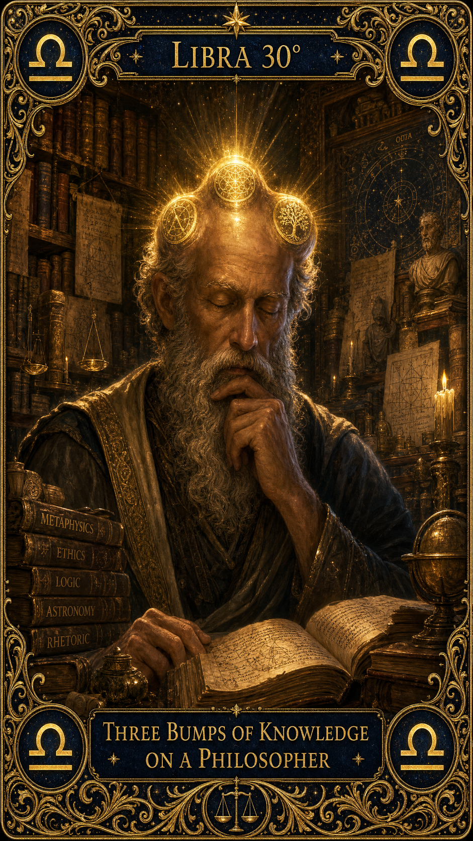 LIBRA 30° — Three Bumps Of Knowledge On A Philosopher