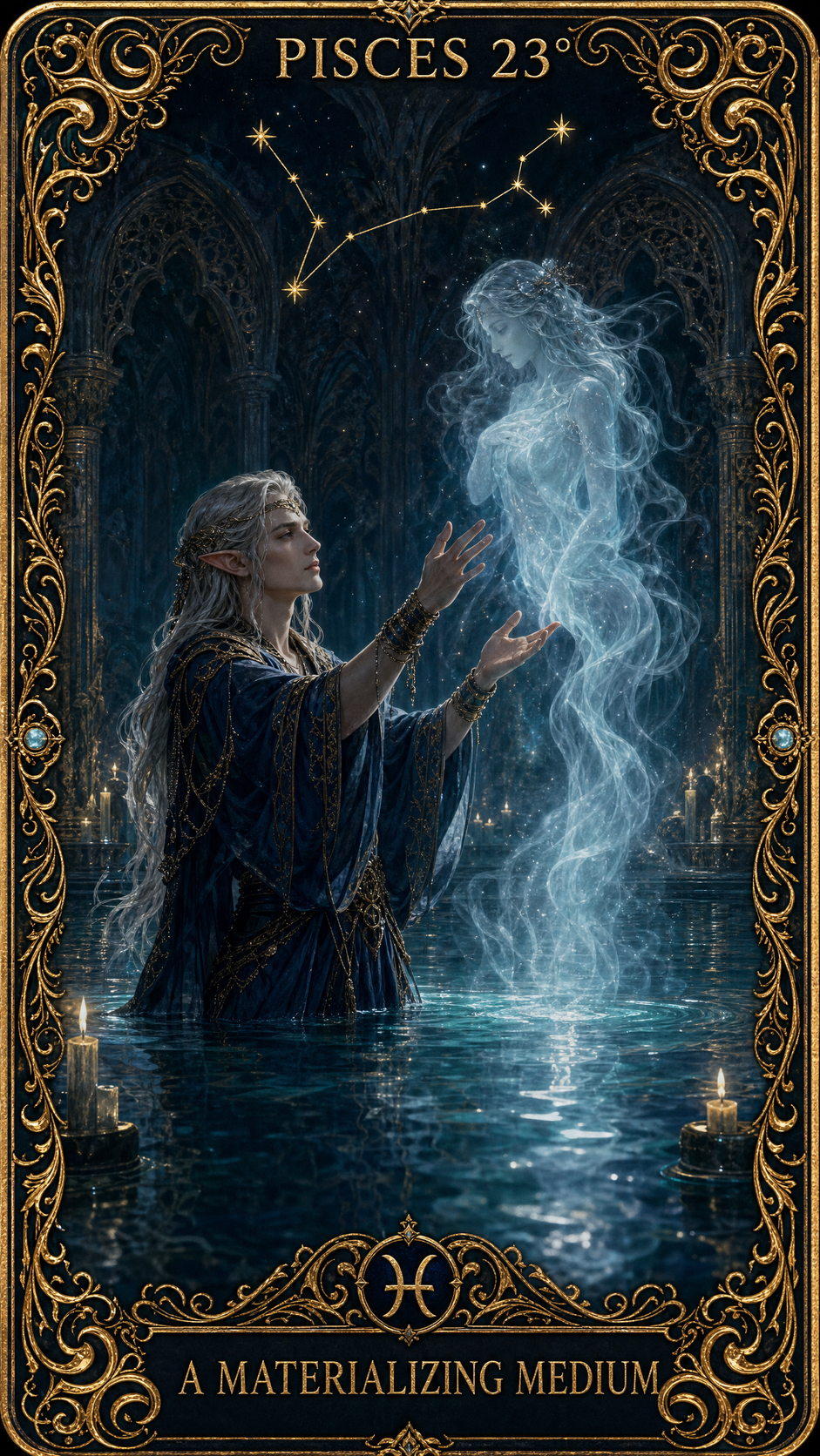 PISCES 23° — A Materializing Medium Giving A Seance