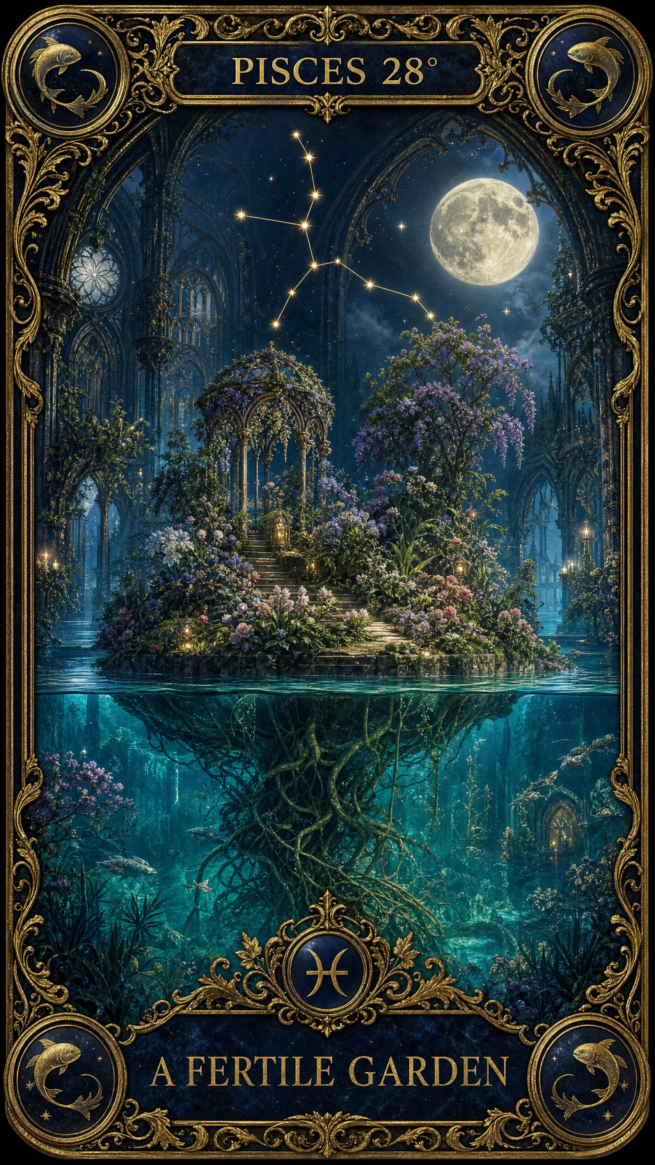PISCES 28° — A Fertile Garden Under The Full Moon