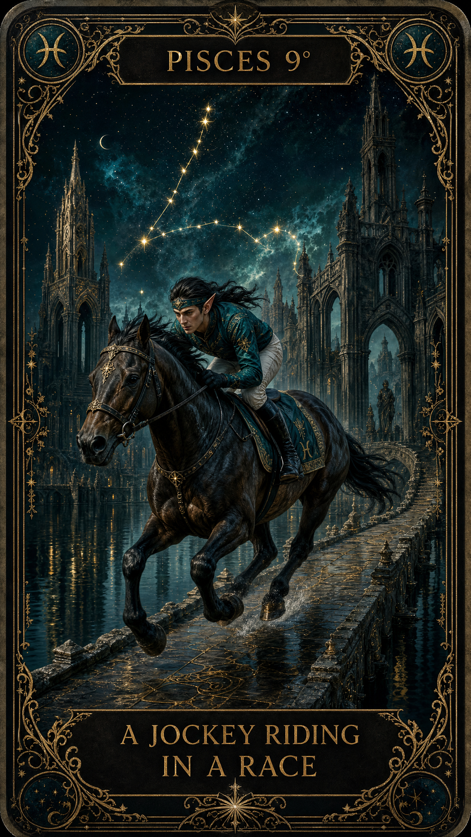 PISCES 9° — A Jockey Riding In A Race