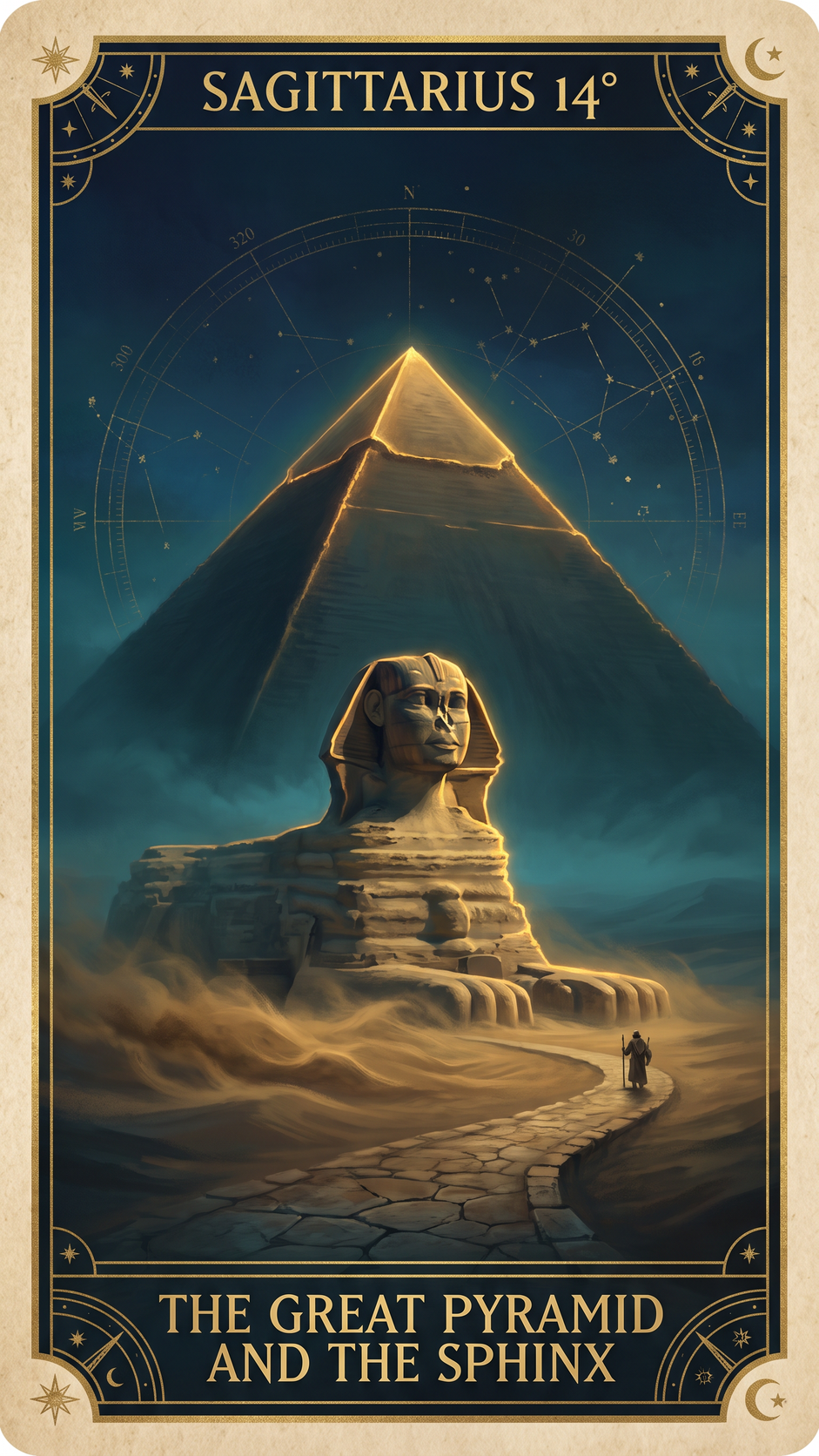 SAGITTARIUS 14° — The Great Pyramid And The Sphinx