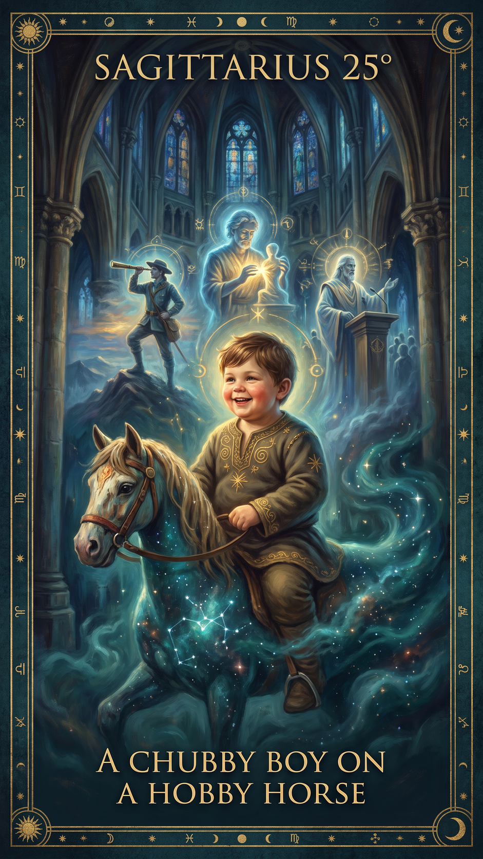 SAGITTARIUS 25° — A Chubby Boy On A Hobby Horse