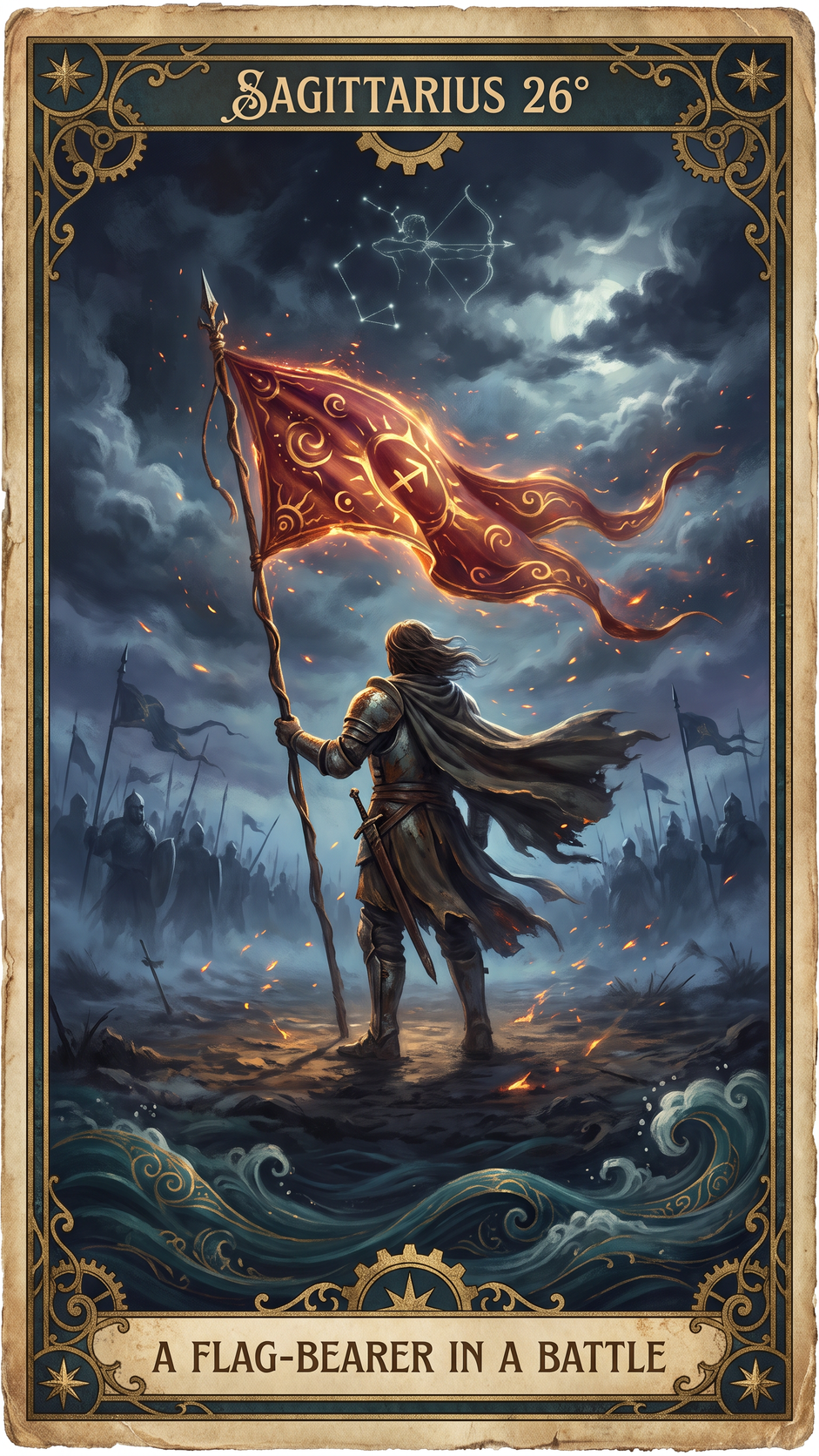 SAGITTARIUS 26° — A Flag-Bearer In A Battle