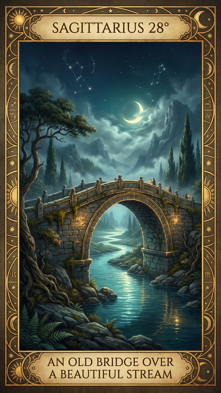 SAGITTARIUS 28° — An Old Bridge Over A Beautiful Stream