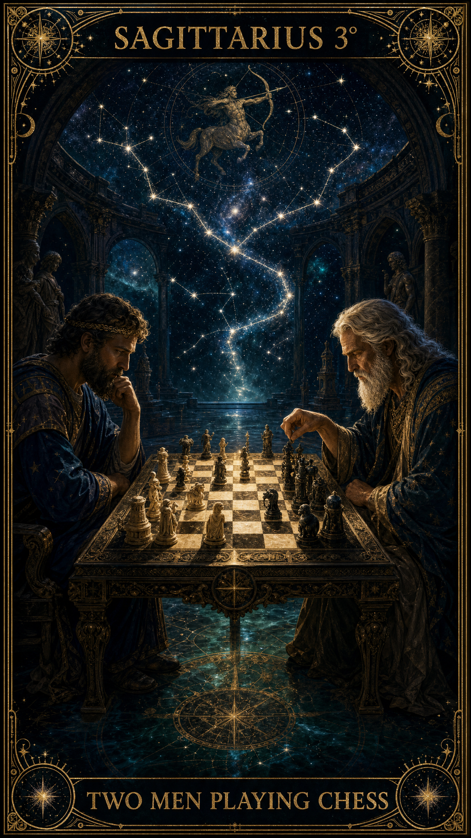 SAGITTARIUS 3° — Two Men Playing Chess