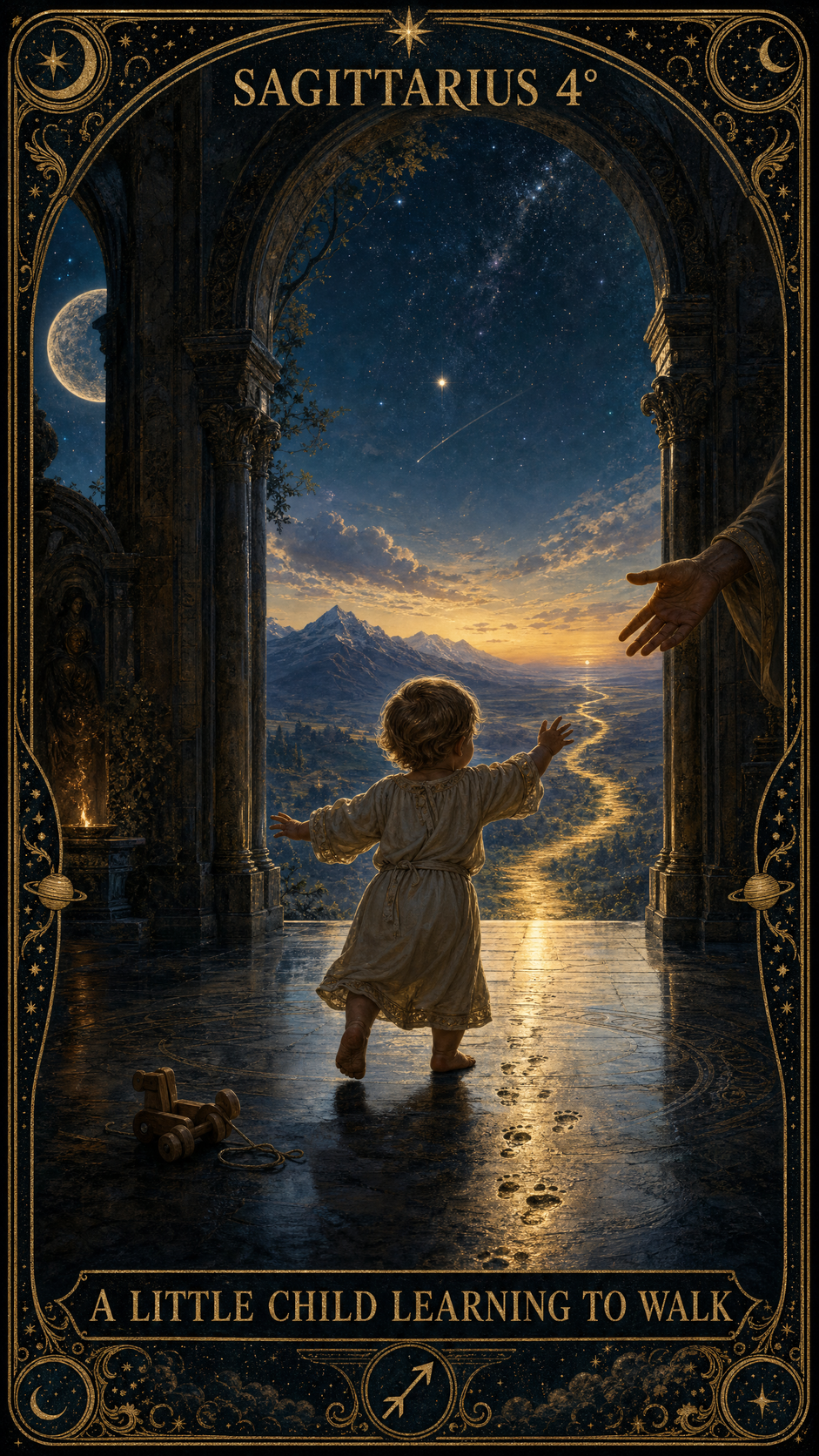 SAGITTARIUS 4° — A Little Child Learning To Walk