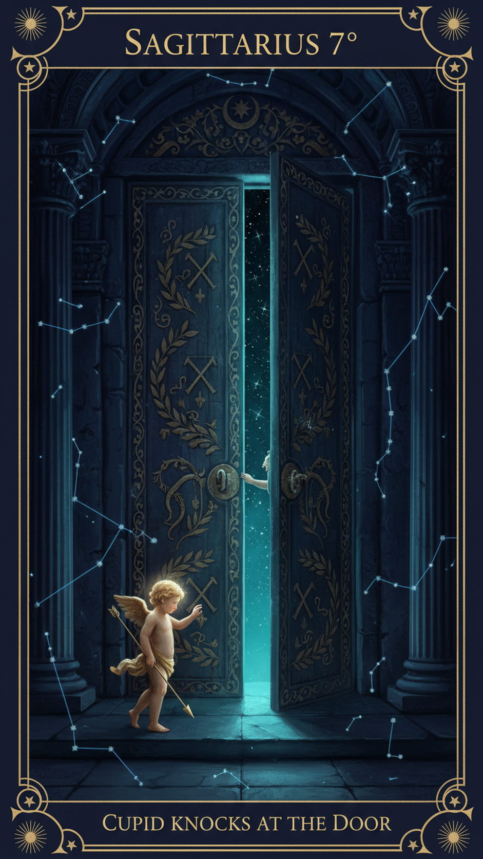 SAGITTARIUS 7° — Cupid Knocks At The Door