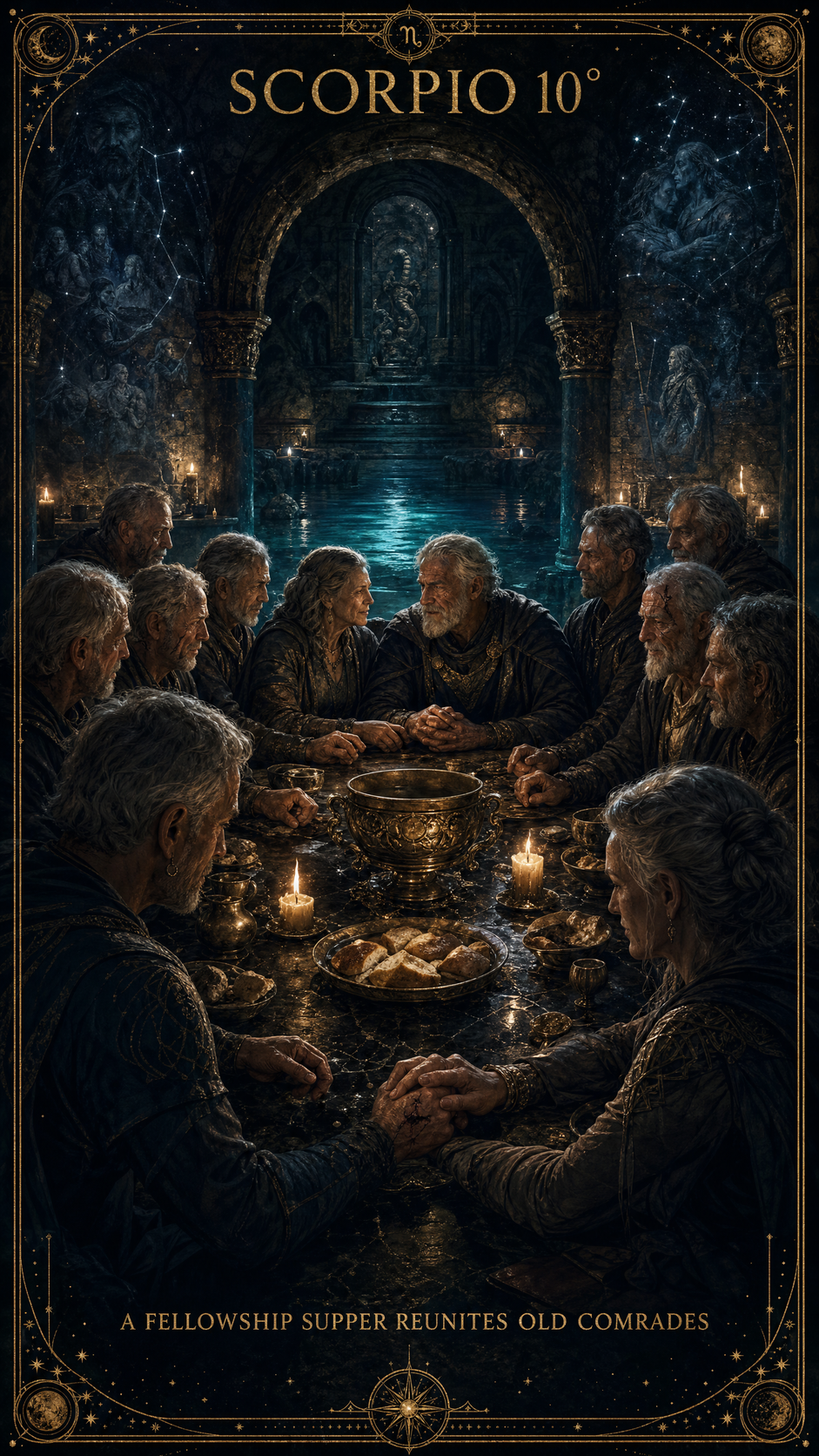 SCORPIO 10° — A Fellowship Supper Reunites Old Comrades