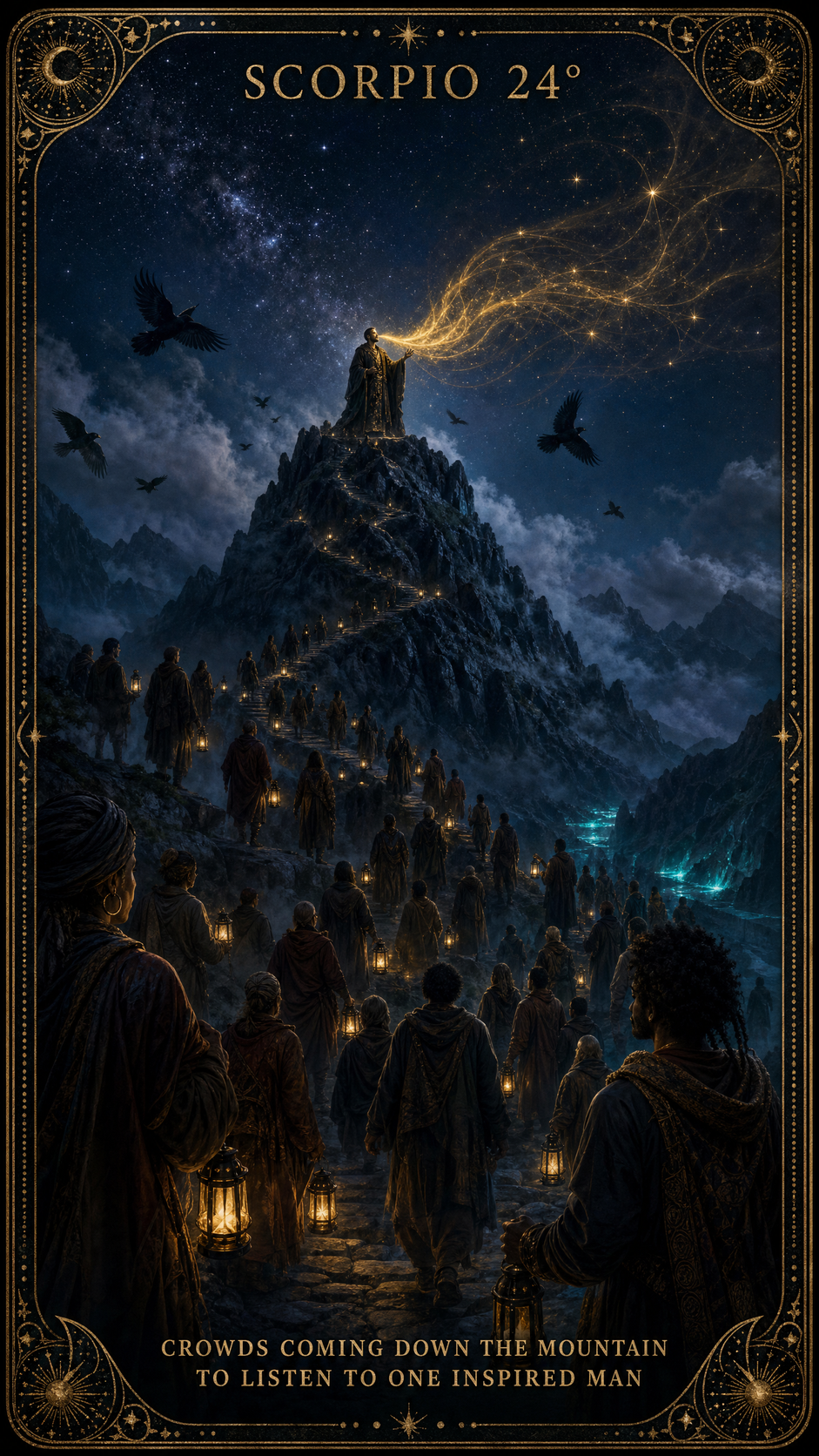 SCORPIO 24° — Crowds Coming Down The Mountain To Listen To One Inspired Man
