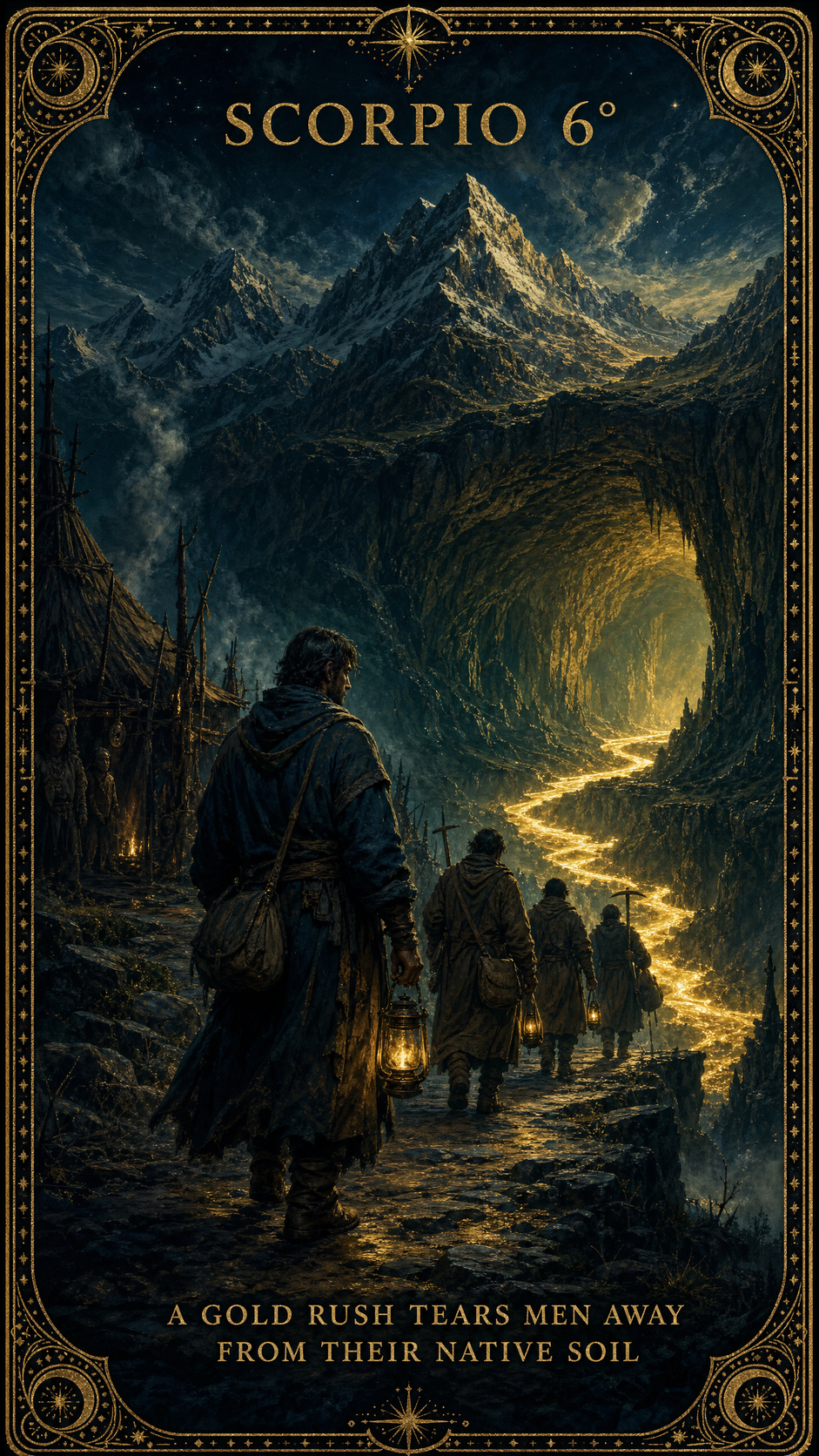 SCORPIO 6° — A Gold Rush Tears Men Away From Their Native Soil
