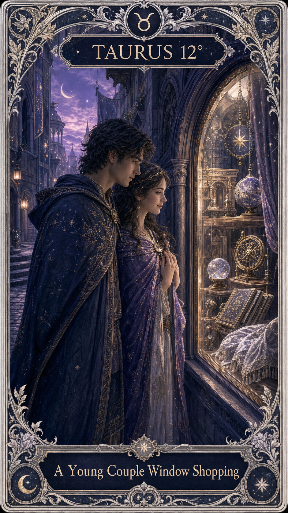 TAURUS 12° — A Young Couple Window Shopping