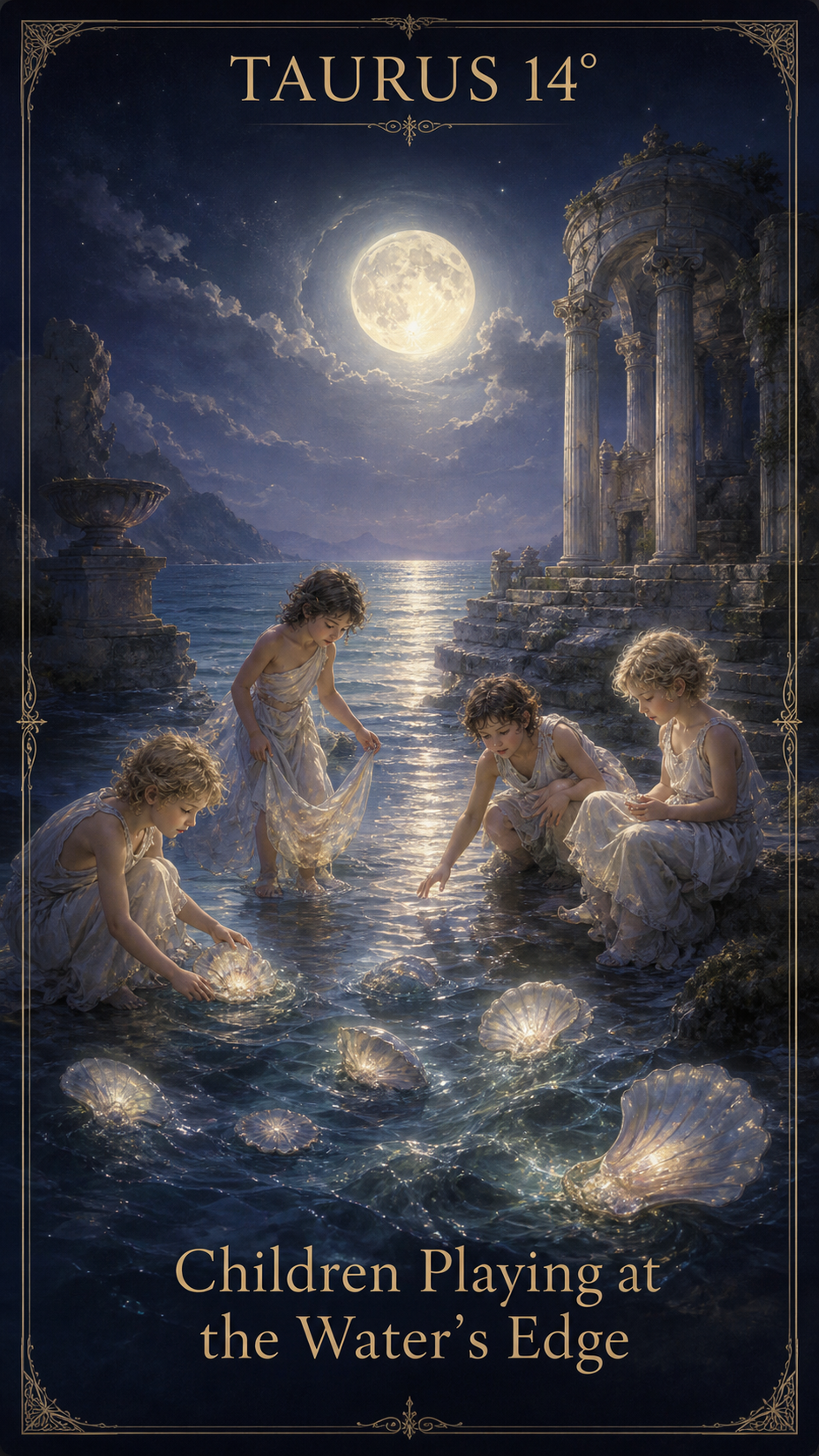TAURUS 14° — Children Playing at the Water's Edge