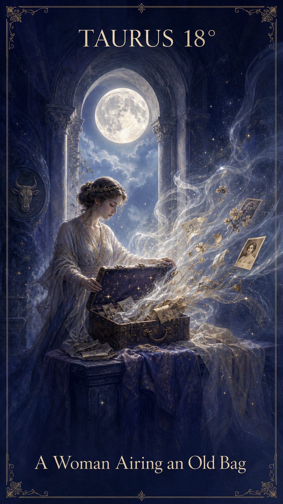 TAURUS 18° — A Woman Airing an Old Bag