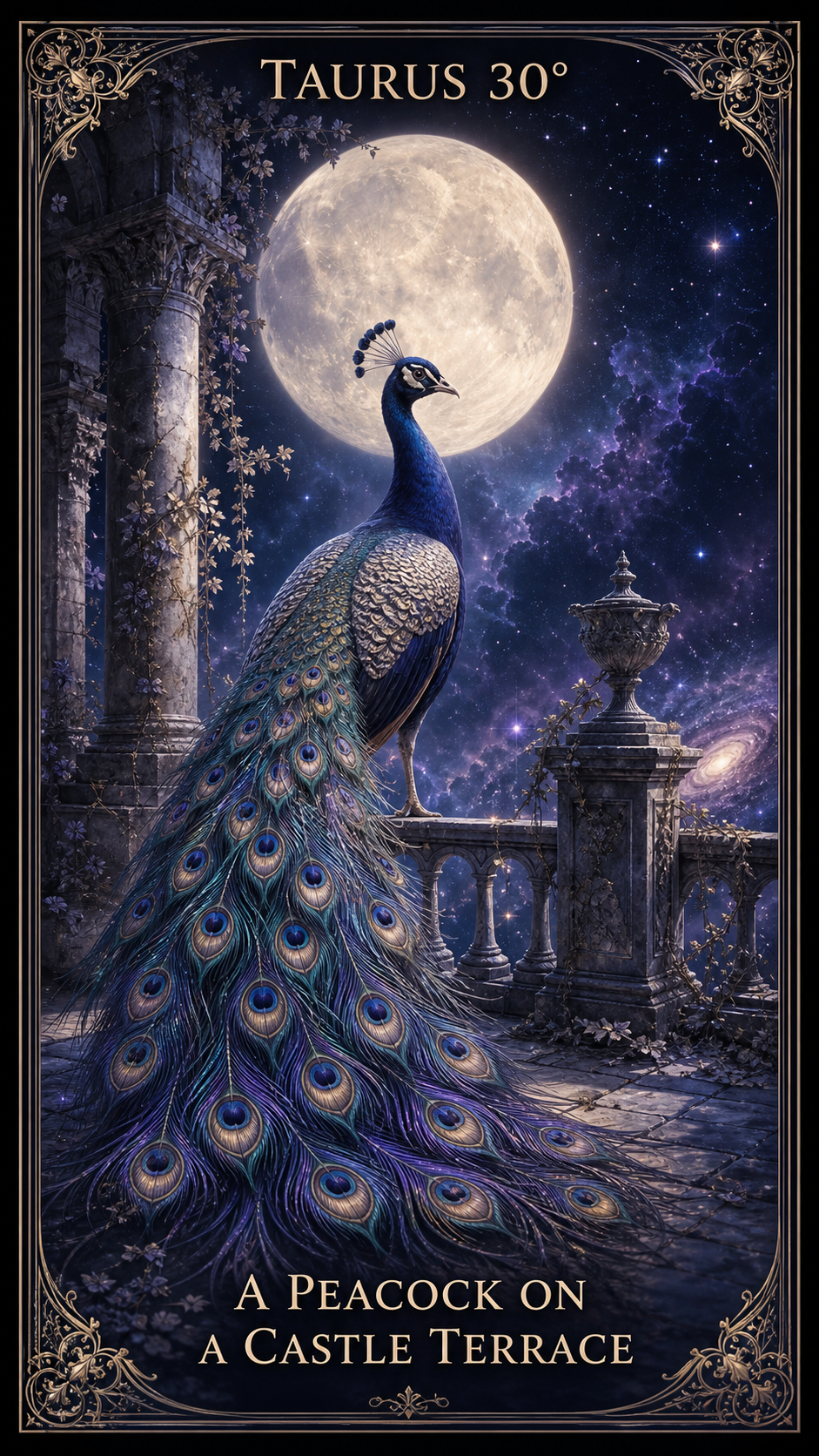 TAURUS 30° — A Peacock on a Castle Terrace