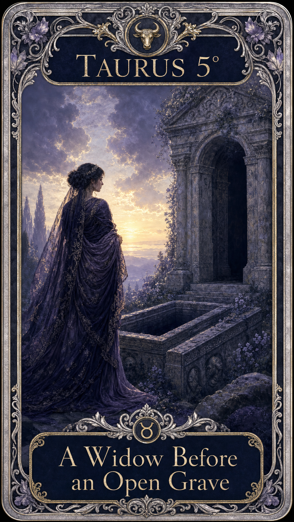 TAURUS 5° — A Widow Before an Open Grave
