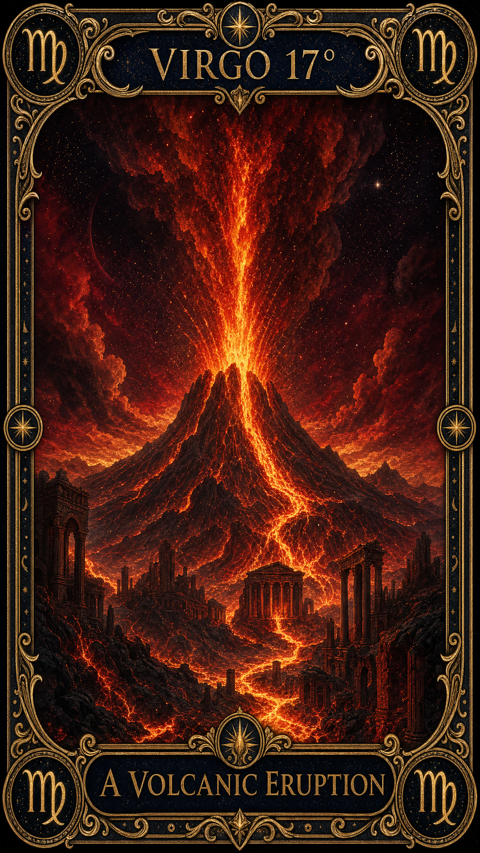 VIRGO 17° — A Volcanic Eruption