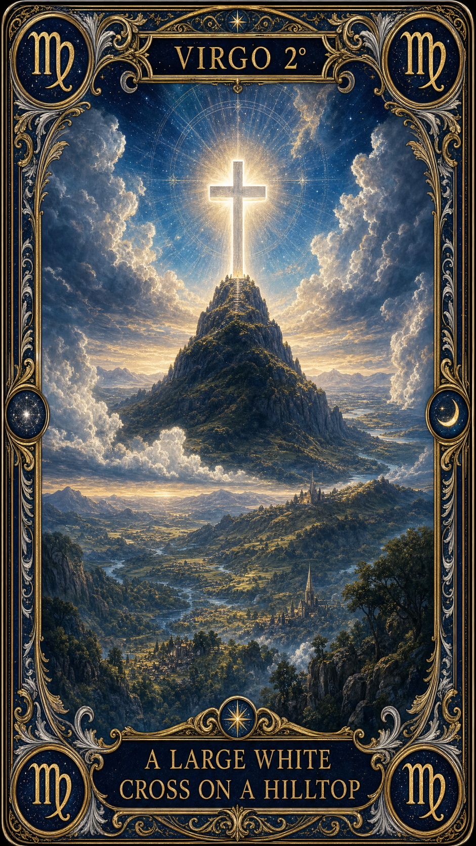 VIRGO 2° — A Large White Cross On A Hilltop