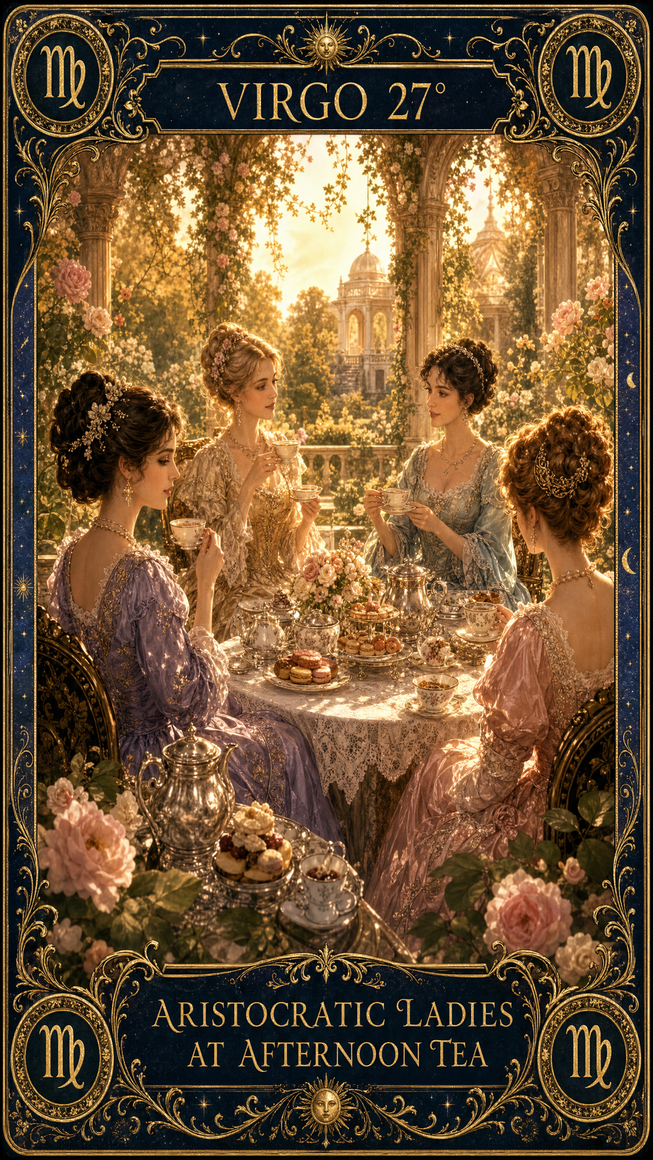 VIRGO 27° — Aristocratic Ladies At Afternoon Tea